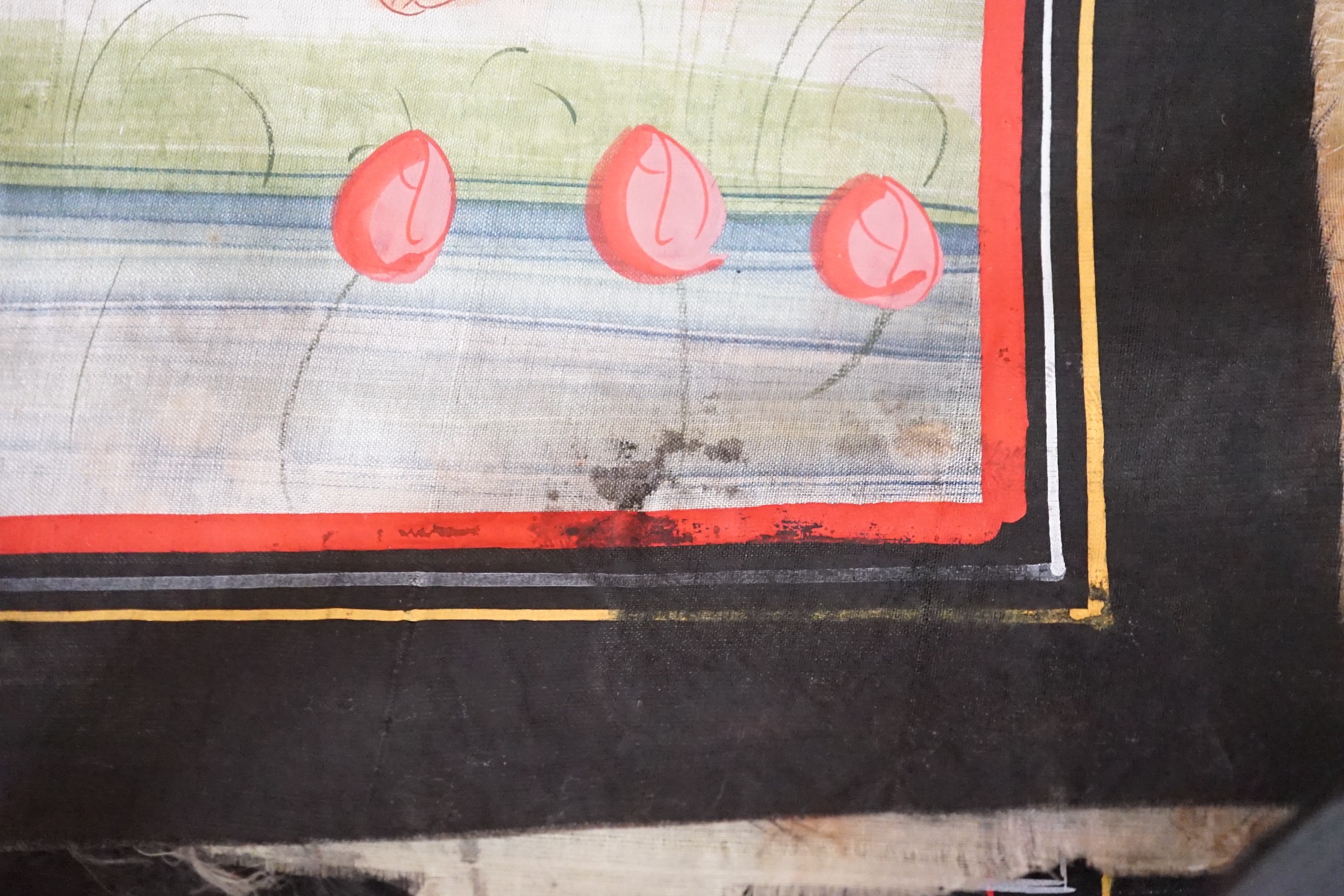 A group of twenty five early 20th century Indian School, paintings of deities on linen